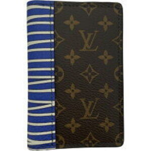 Louis Vuitton Owner de Poche by Virgil Abloh Brown Blue Gray Leather Wallet
